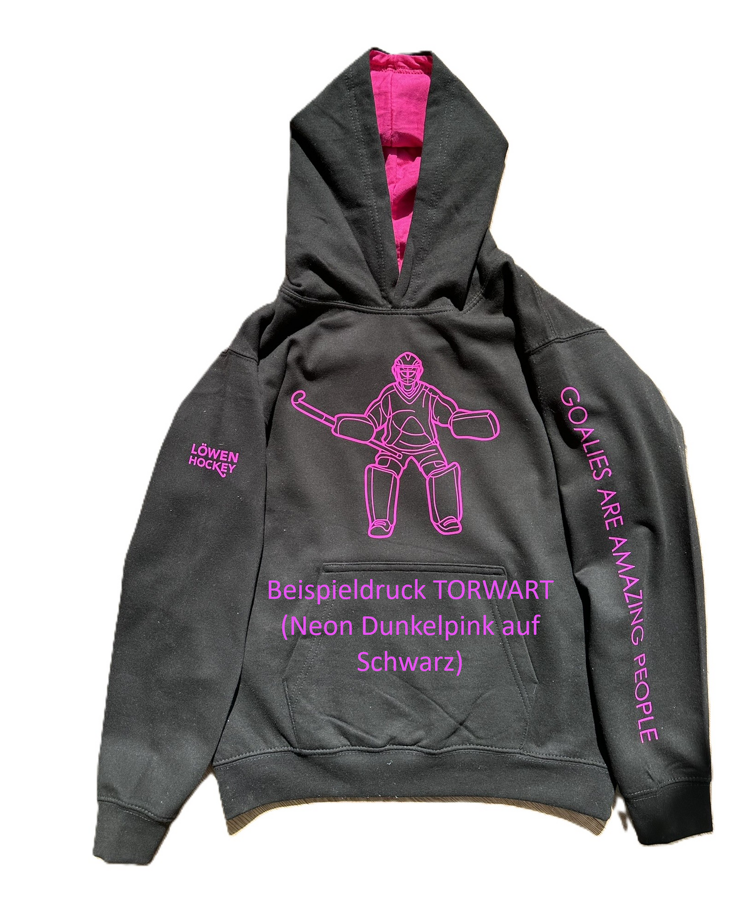 Hoodie Kids - einfarbige Kapuze - Löwen Hockey Kollektion