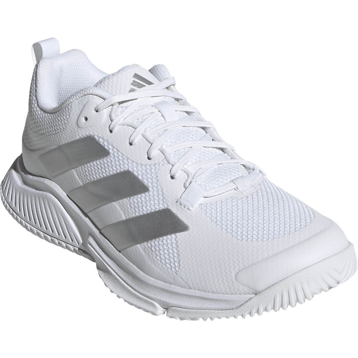 adidas Court Team W 26/27 Hallenschuh- weiß-silber, Damen