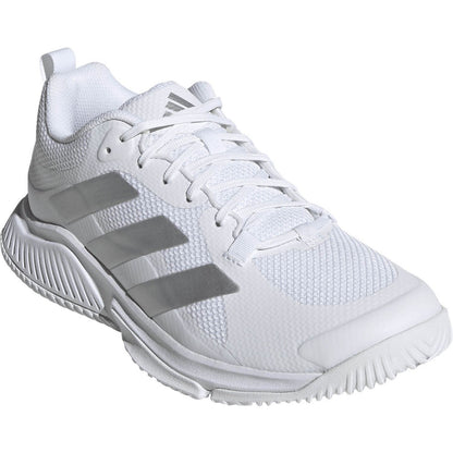 adidas Court Team W 26/27 Hallenschuh- weiß-silber, Damen