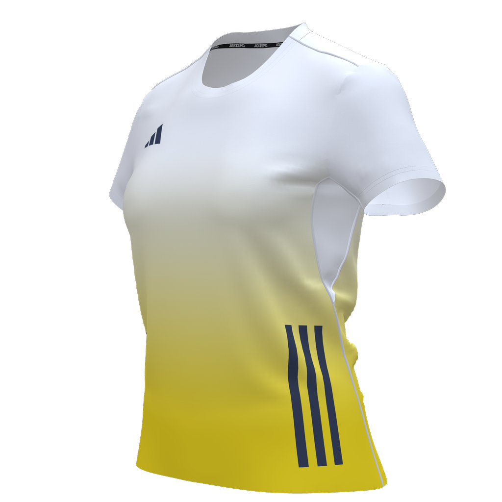 Adizero Essentials Shirt für Damenjin weiß mit gelbem Farbverlauf
