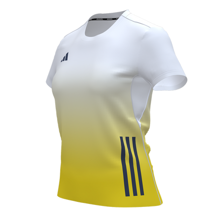 Adizero Essentials Shirt für Damenjin weiß mit gelbem Farbverlauf