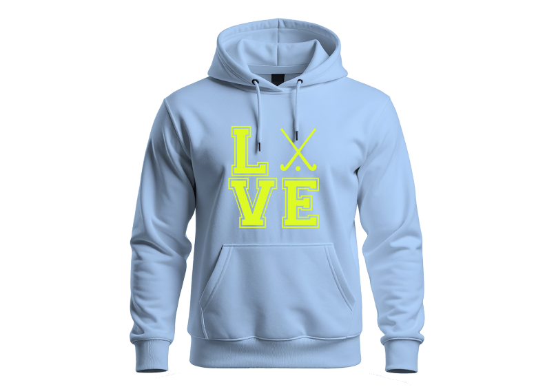 Hoodie Hockey LOVE, Hockeyherz, Hockeyherzschlag