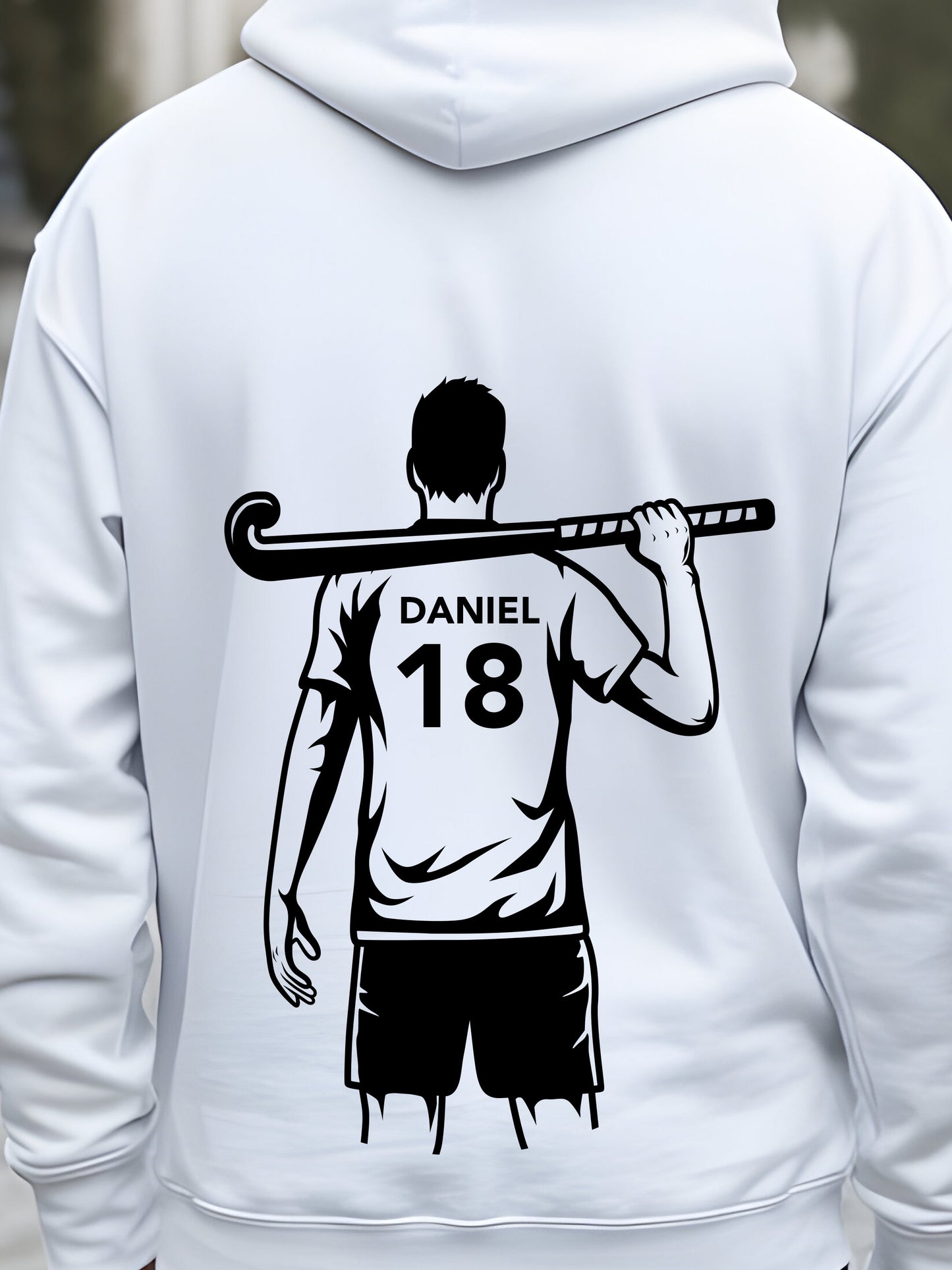 Löwen Hockey Hoodie SENIOR -   HOCKEYSPIELER Rücken
