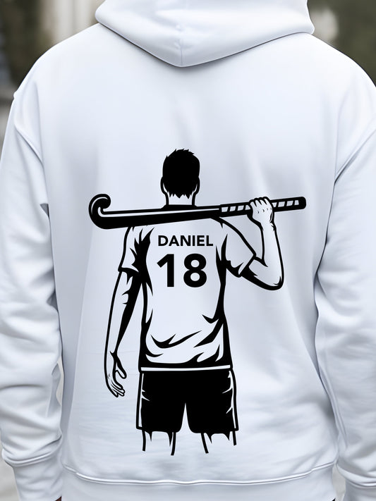 Löwen Hockey Hoodie JUNIOR -   HOCKEYSPIELER Rücken