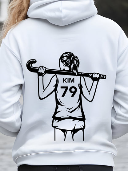 Löwen Hockey Hoodie JUNIOR -   HOCKEYSPIELERIN Rücken