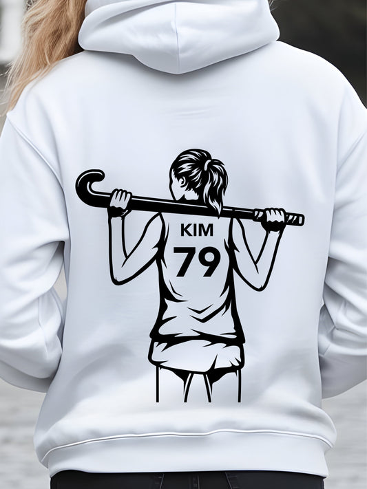 Löwen Hockey Hoodie JUNIOR -   HOCKEYSPIELERIN Rücken