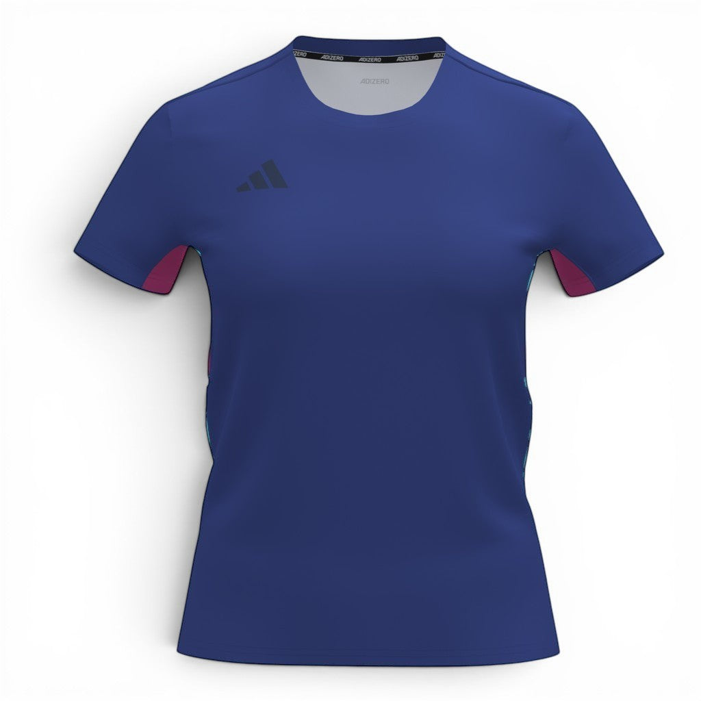 Löwen Hockeyshop Adidas Adizero Damen Trikot in Royalblau mit pinken Akzenten, atmungsaktiv und leicht.