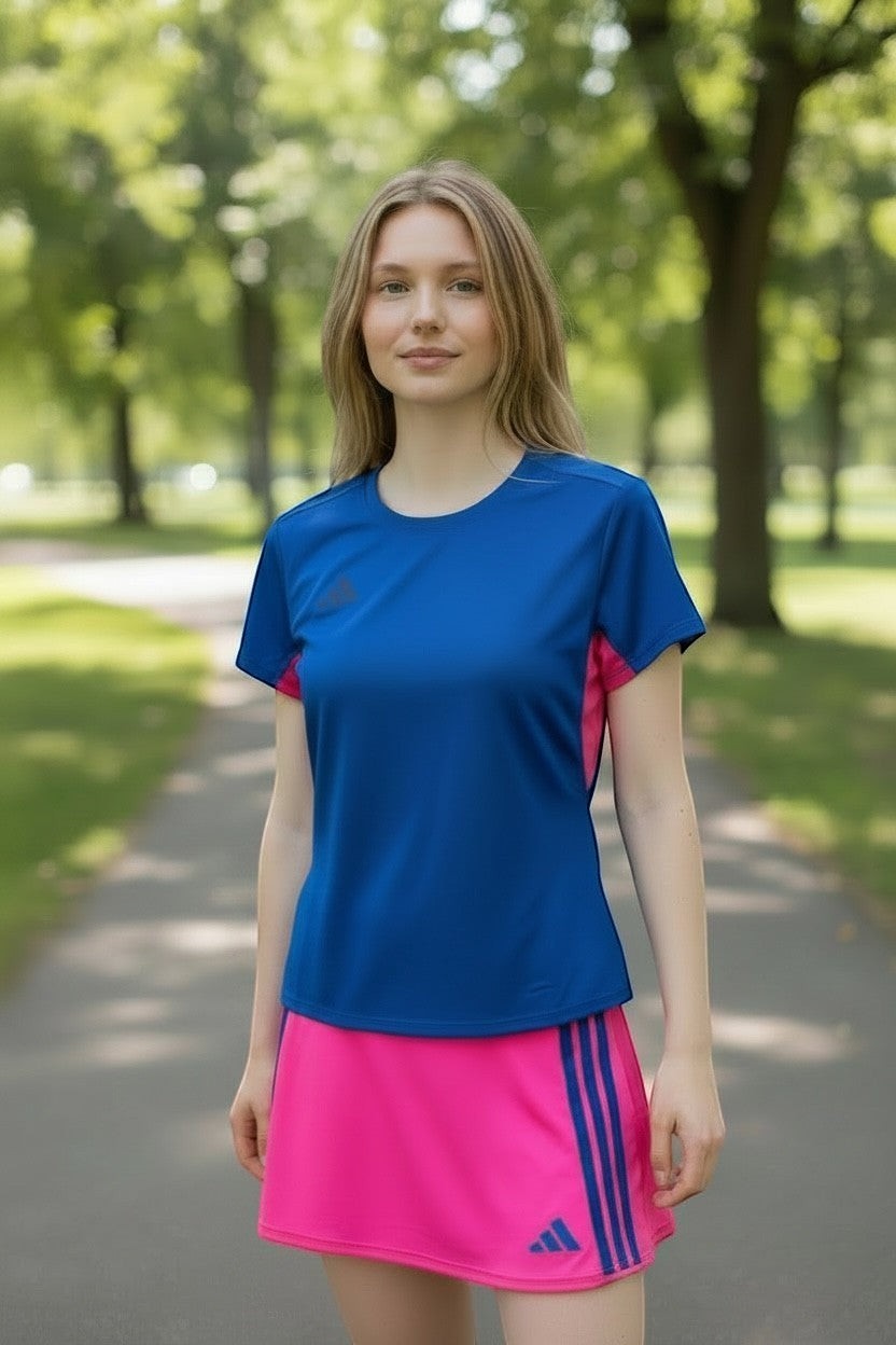 Löwen Hockeyshop Adidas Adizero Damen Trikot in Royalblau mit pinken Akzenten, atmungsaktiv und leicht.