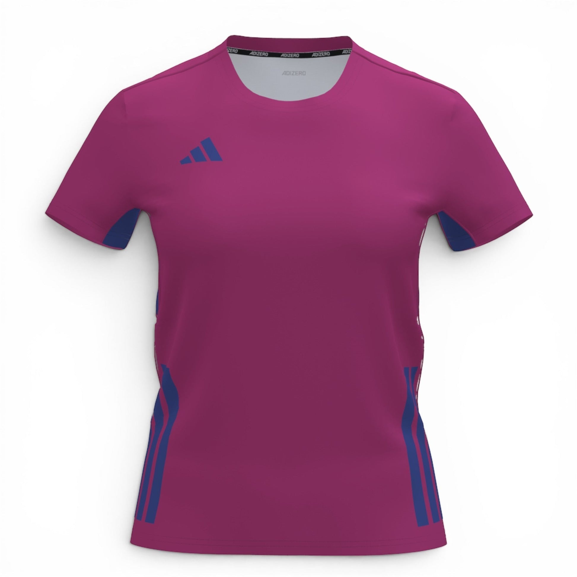 Löwen Hockeyshop adidas adizero T-Shirt in Pink und Royalblau mit Adidas Logo und Streifen